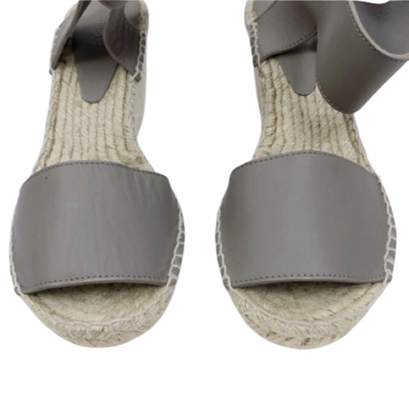 VINCE Sophie Leather Wedge Espadrille Sandals - Picture 5 of 15